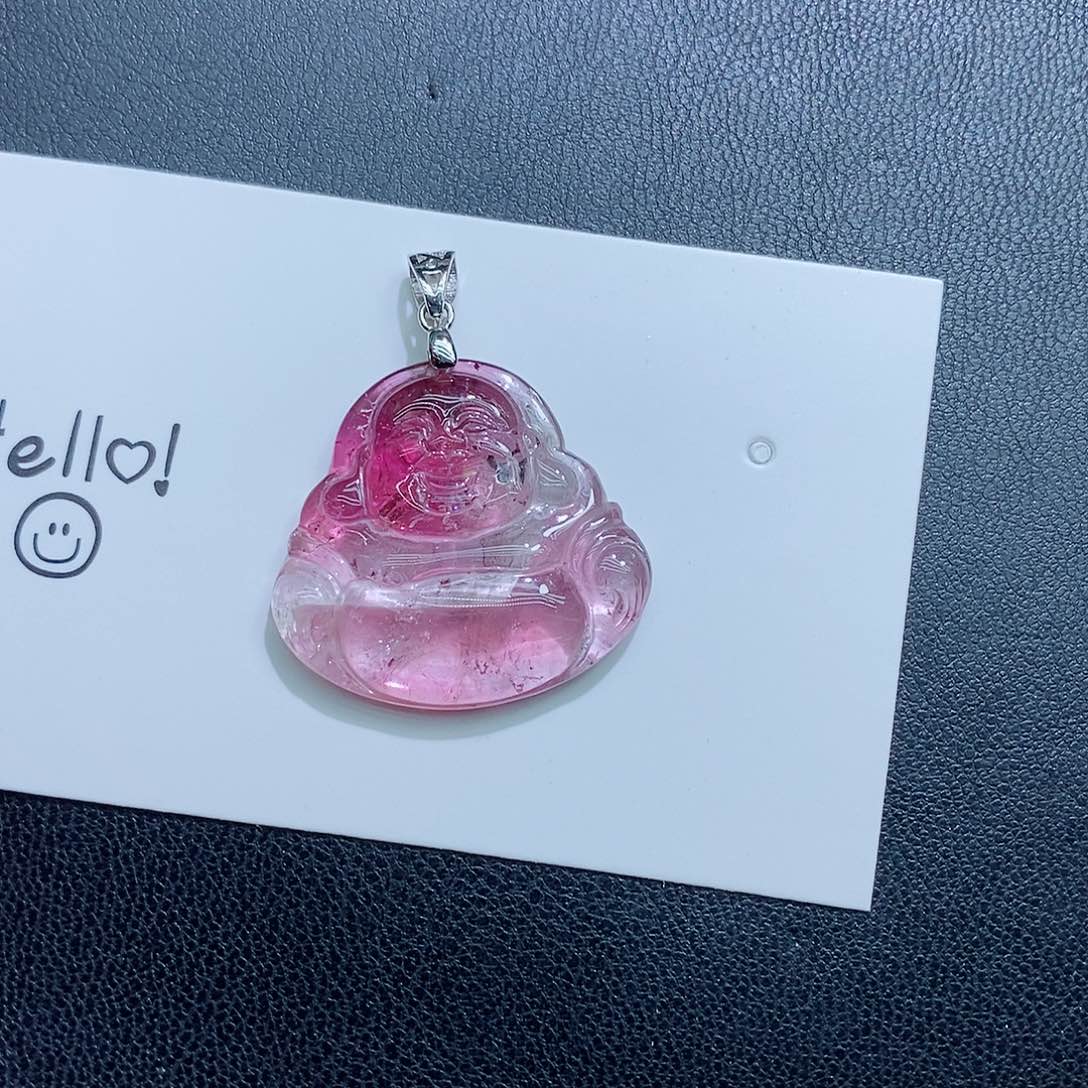 碧玺颈饰未镶嵌碧玺吊坠