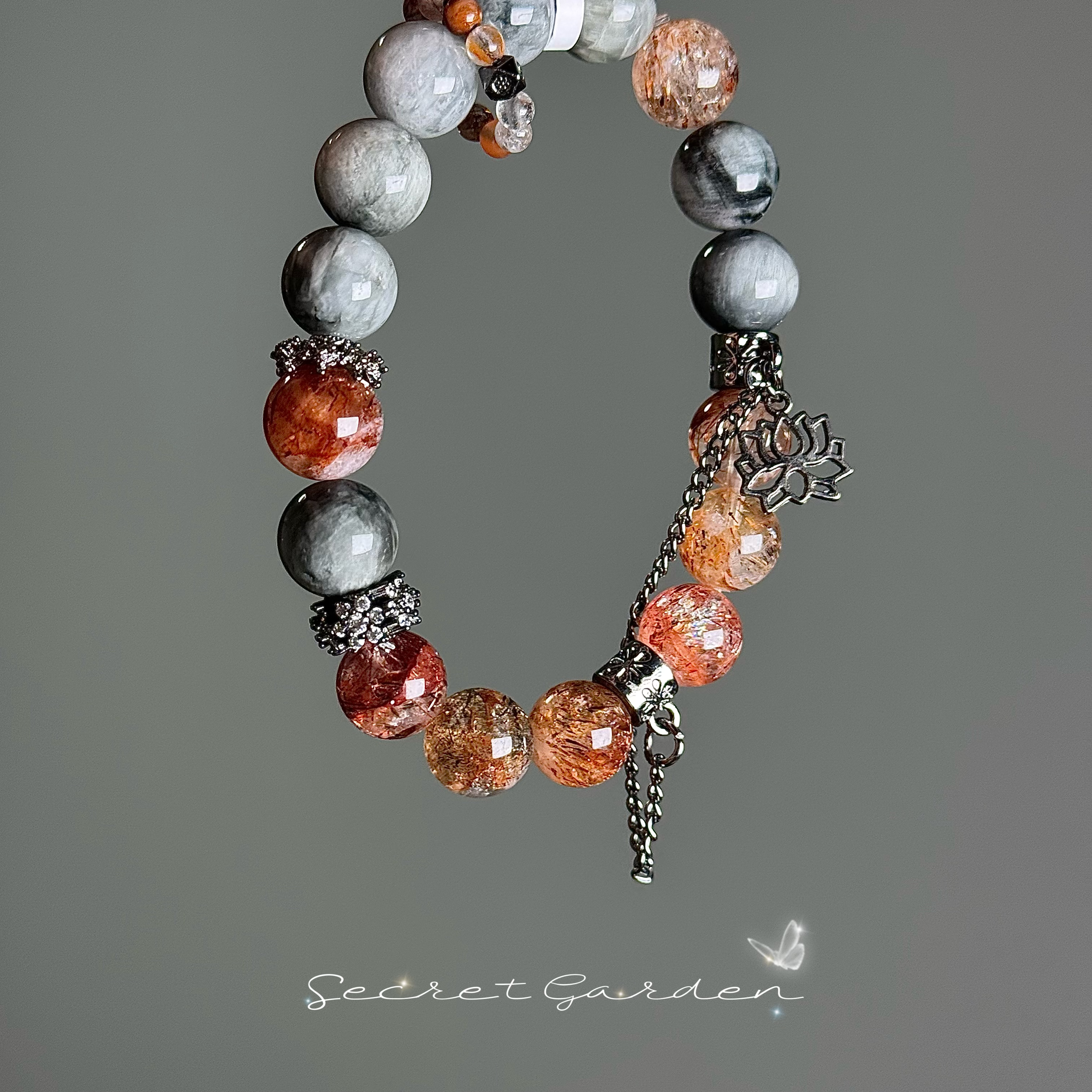 合金手链 【黑金】原创系列天然鹰眼黑金超酷酷手串 11mm