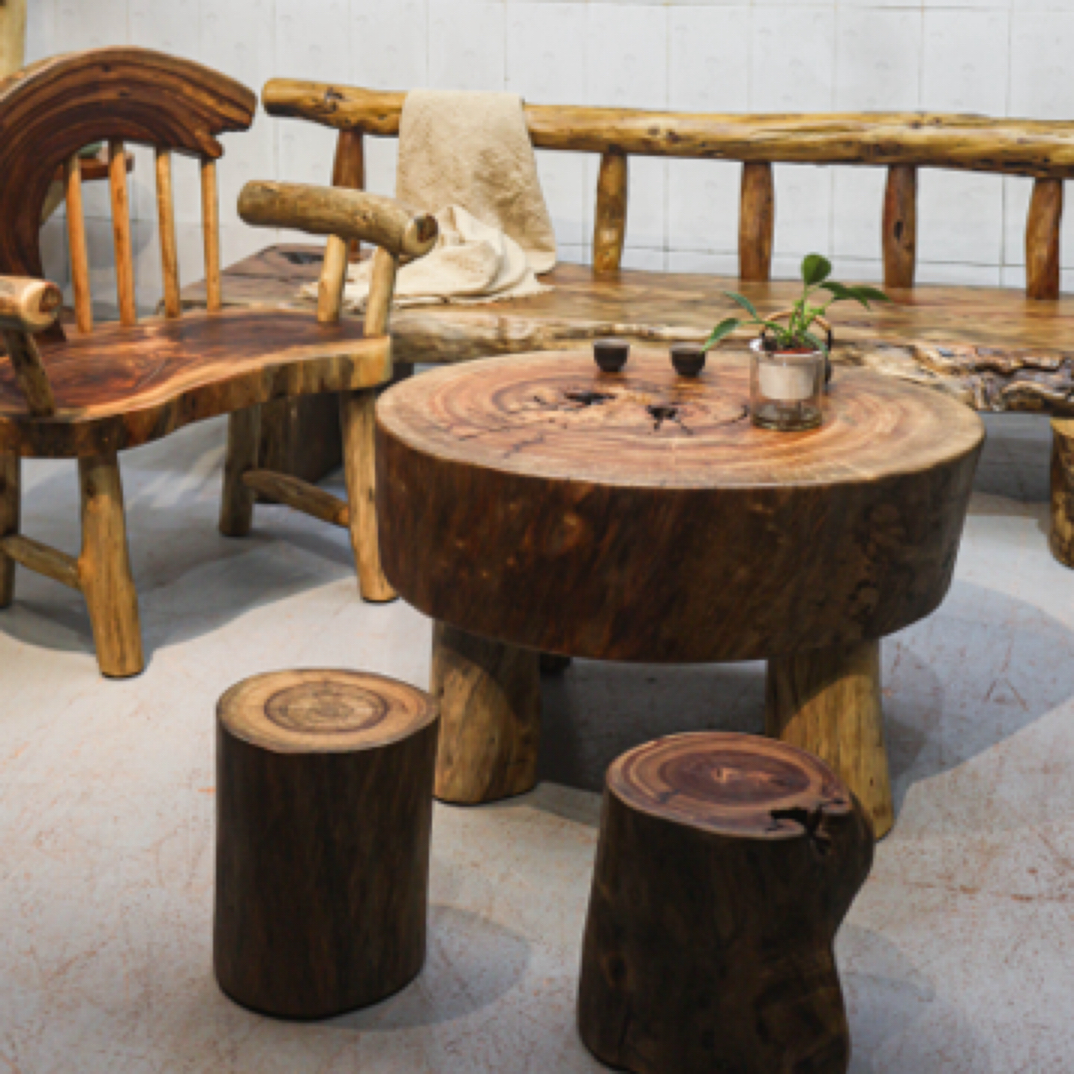 新中式茶桌复古围炉创意茶桌椅禅意阳台休闲桌简约新中式茶桌创意