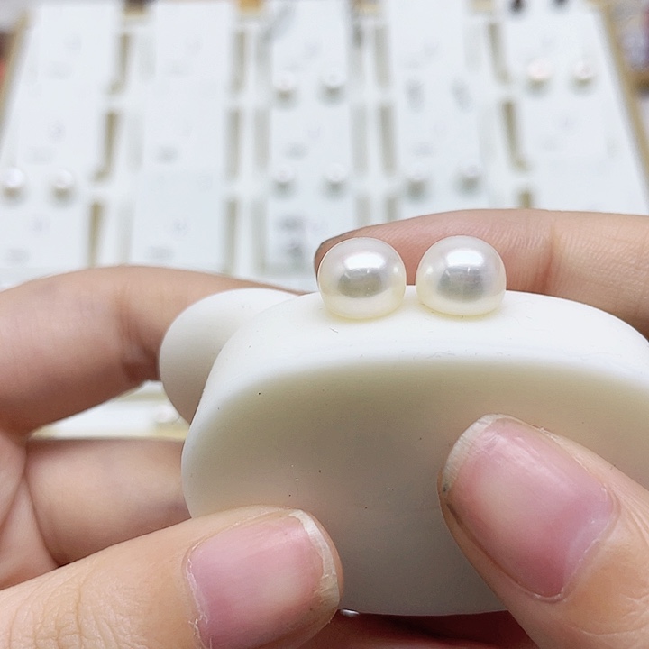 淡水珍珠耳饰银S925镶嵌岁***年