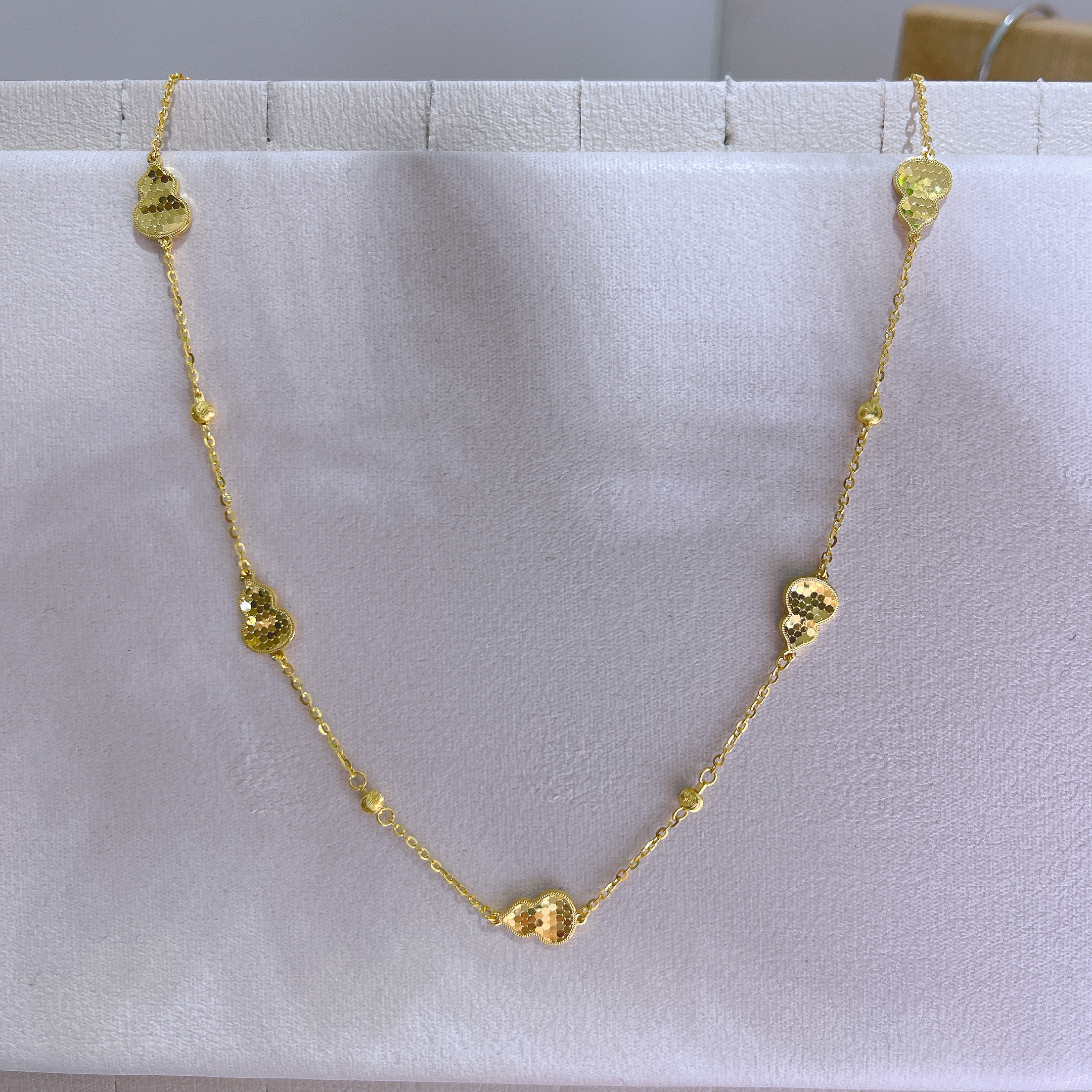 5G工艺足金999时尚满圈鱼鳞葫芦套链