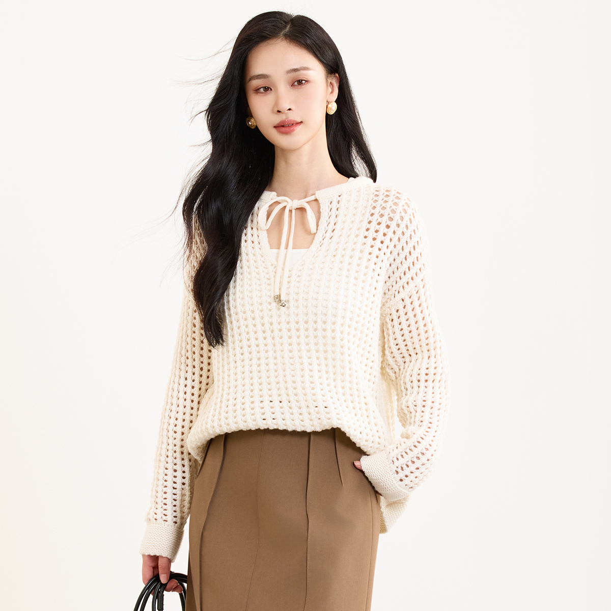 【尚雅】佳人苑毛衫女春季新款JX415065