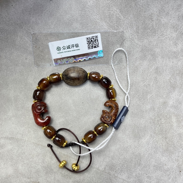 糖色龟背玛瑙手串 YZ0842［燕赵造物司］