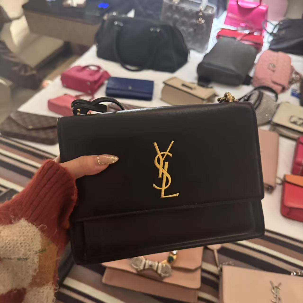 95新 YSL/圣罗兰 伦老板/95新/圣罗兰黑色单肩包