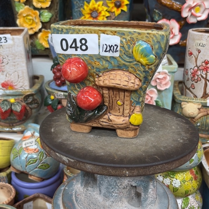 紫砂花盆粗陶材质多肉花盆