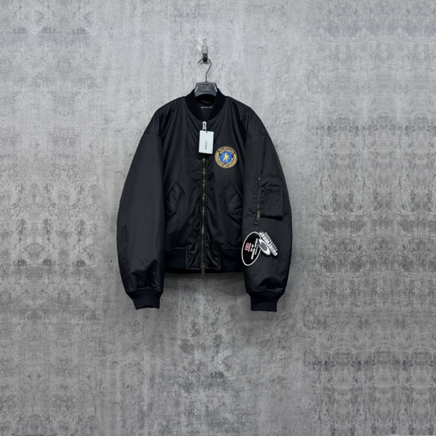 未使用 Balenciaga/巴黎世家 25Bomber刺绣Logo夹克外套/SK296/46