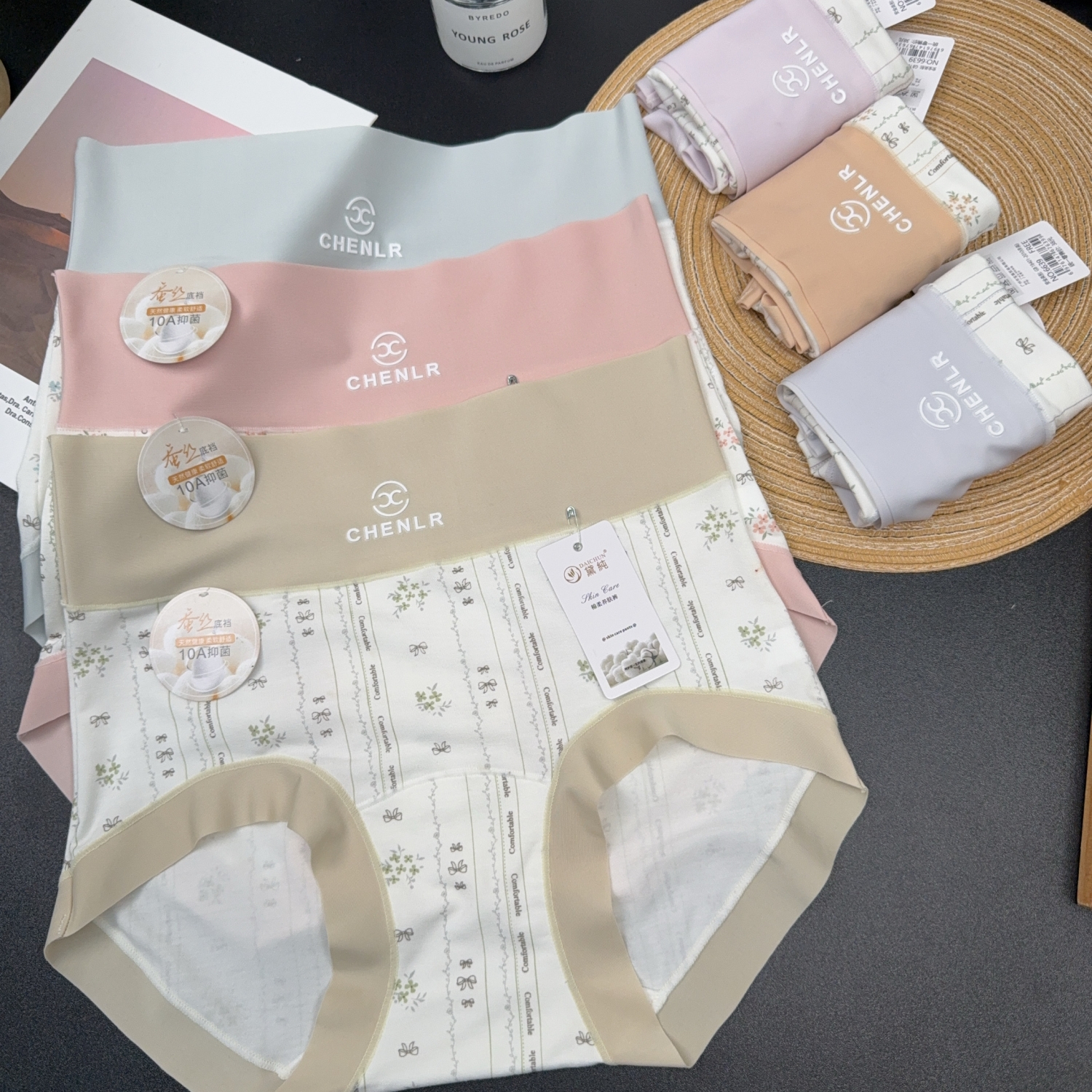 【6条装～小香风塑型高腰】女士内裤抗菌底档三角裤衩40#