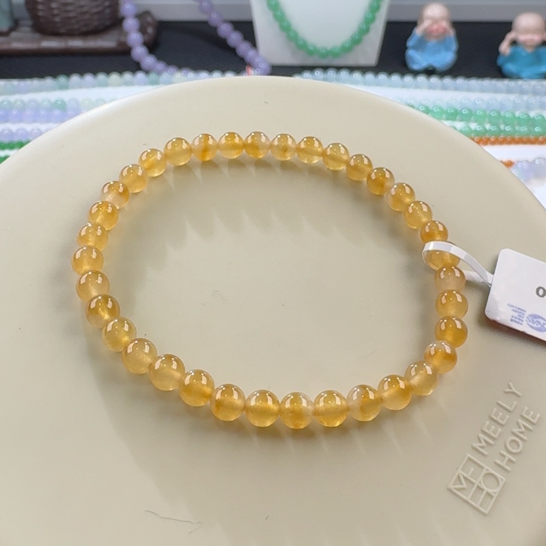 翡翠颈饰未镶嵌高冰柠檬黄卡5