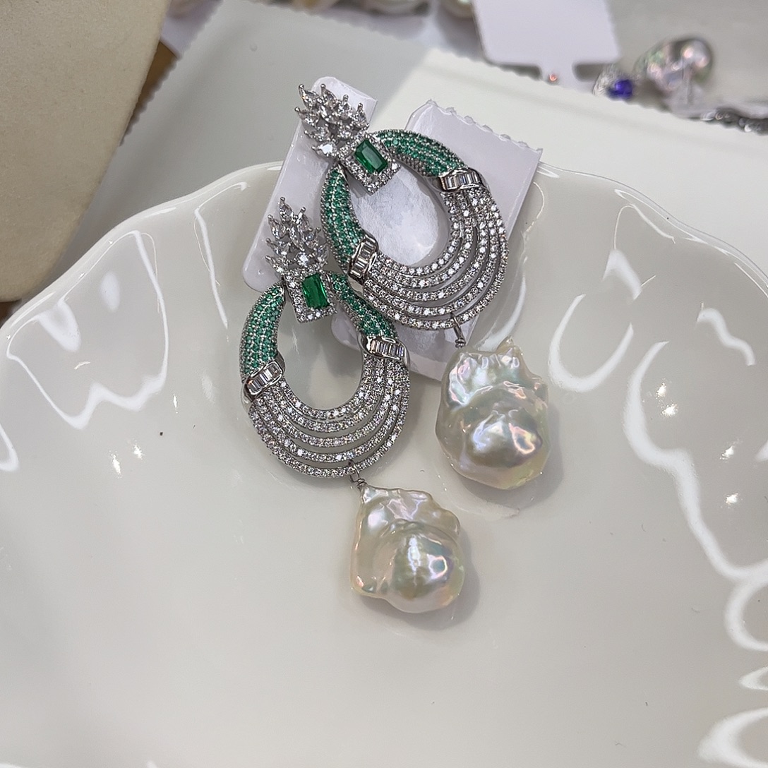 耳饰淡水珍珠合金