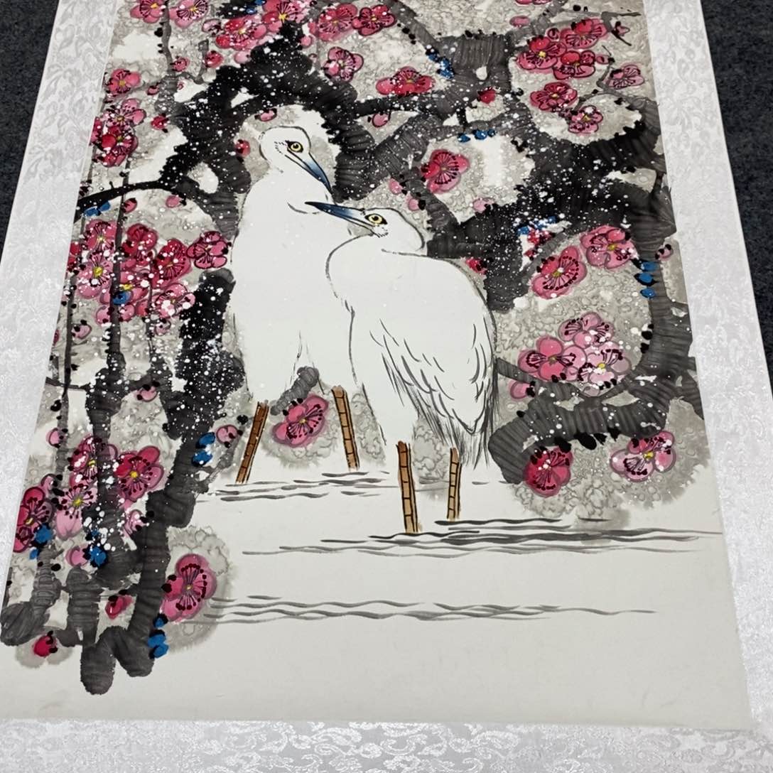 书法诺*花鸟的翅膀是一个巨大的