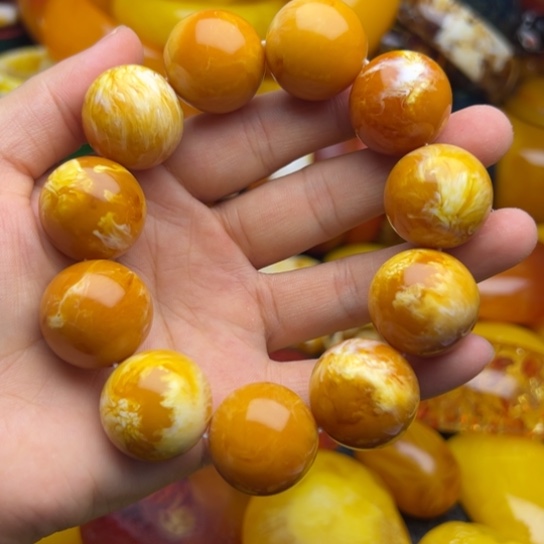 未镶嵌琥珀手链蜜蜡