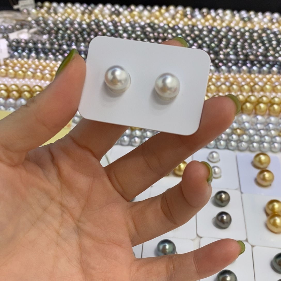 海水珍珠裸珠澳白海水珠9-10