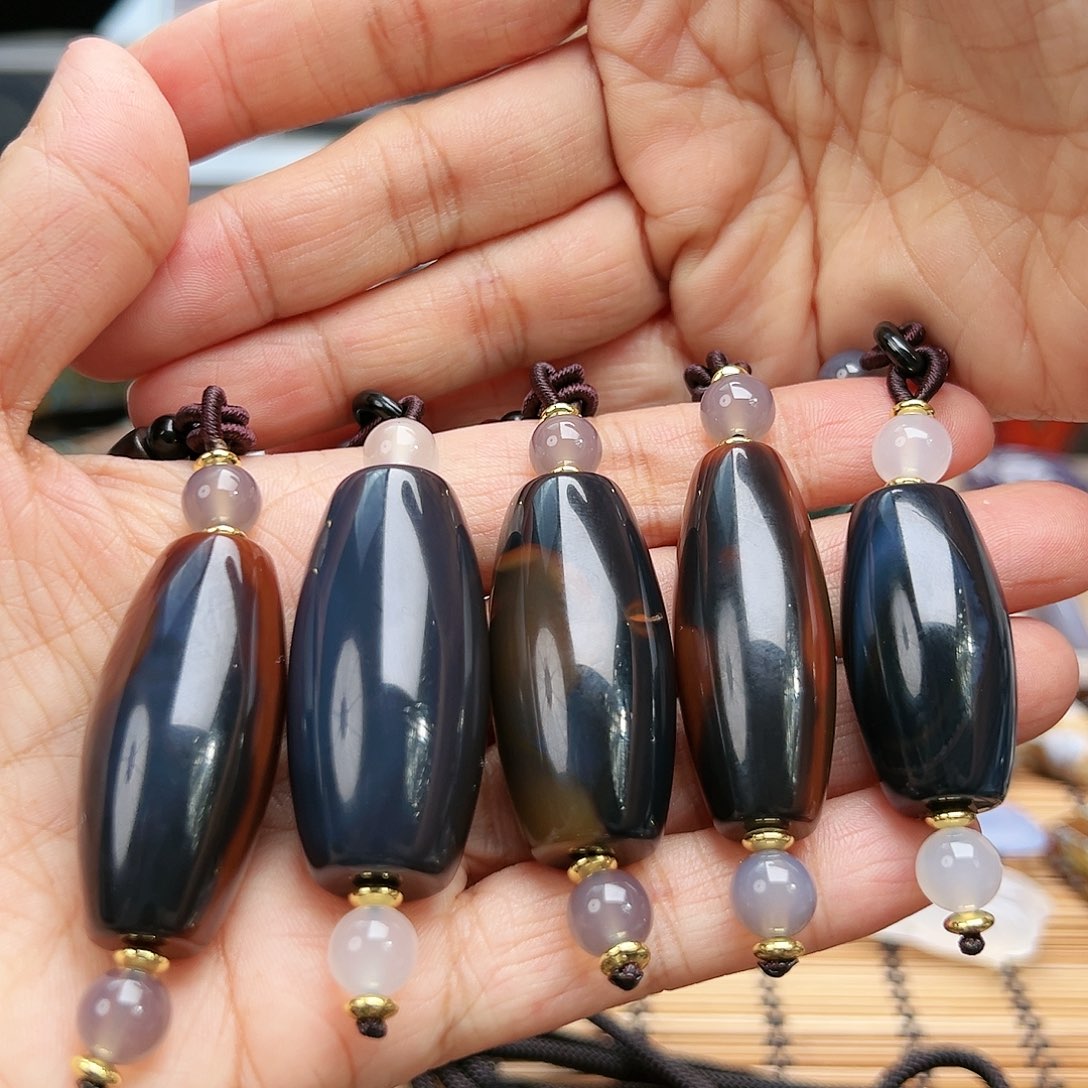 未镶嵌玛瑙/玉髓珠宝半成品随机5发一