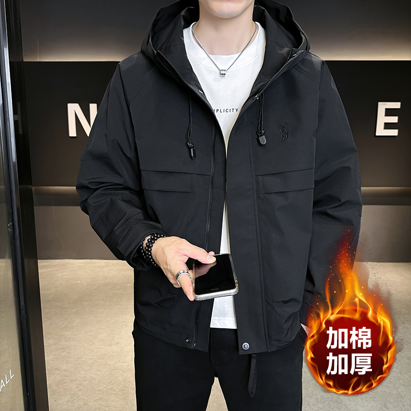 WAG“结构美学”秋冬刺绣战马二棉加厚冲锋衣休闲时尚外套-8828-1