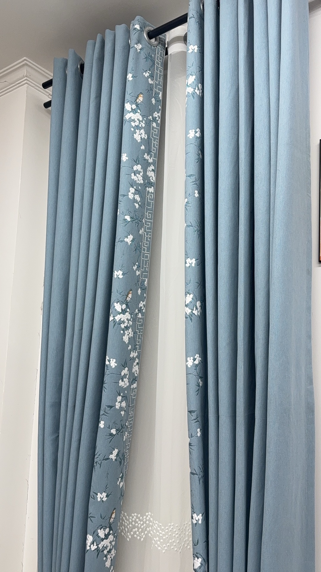 鸟语花香 加厚雪尼尔遮光成品窗帘卧室客厅阳台