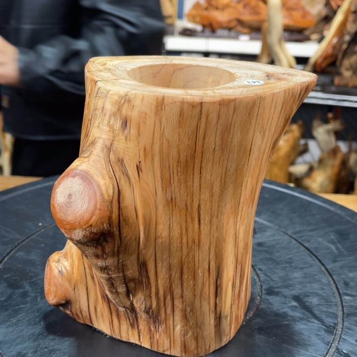 柏木（崖柏）实木笔筒