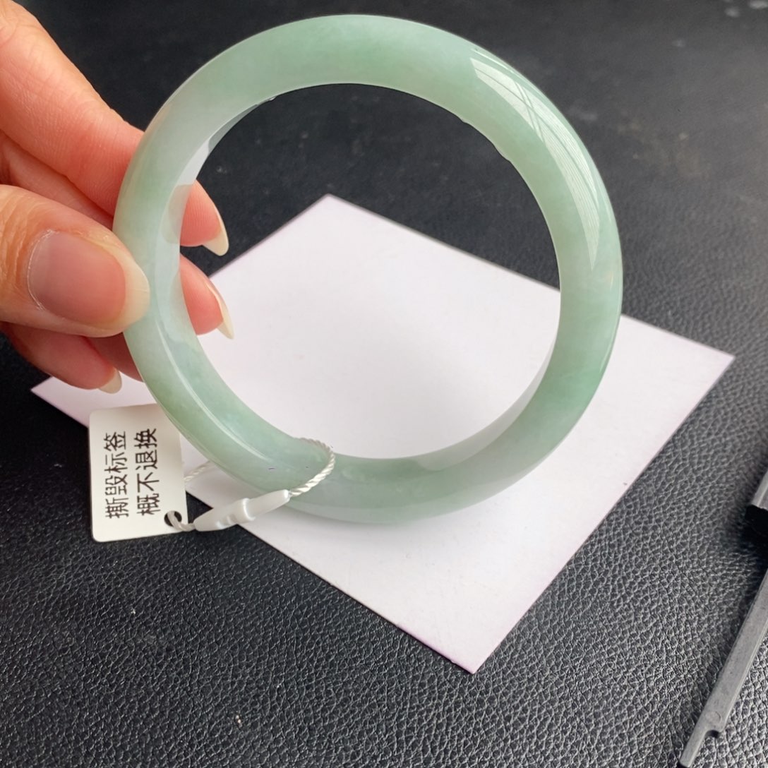 翡翠未镶嵌手镯61-63正圈