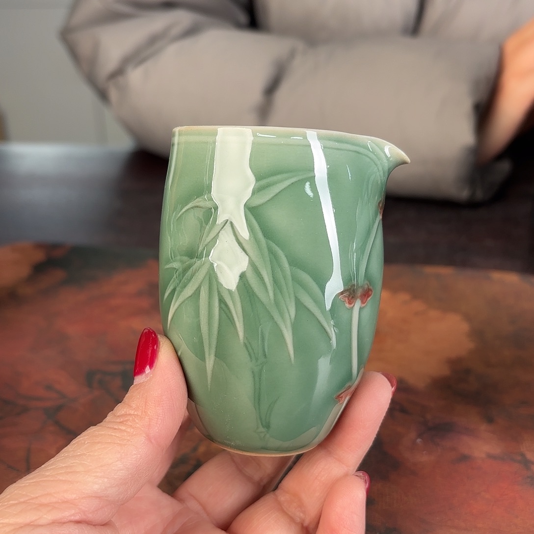 龙泉云间青瓷小米茶器