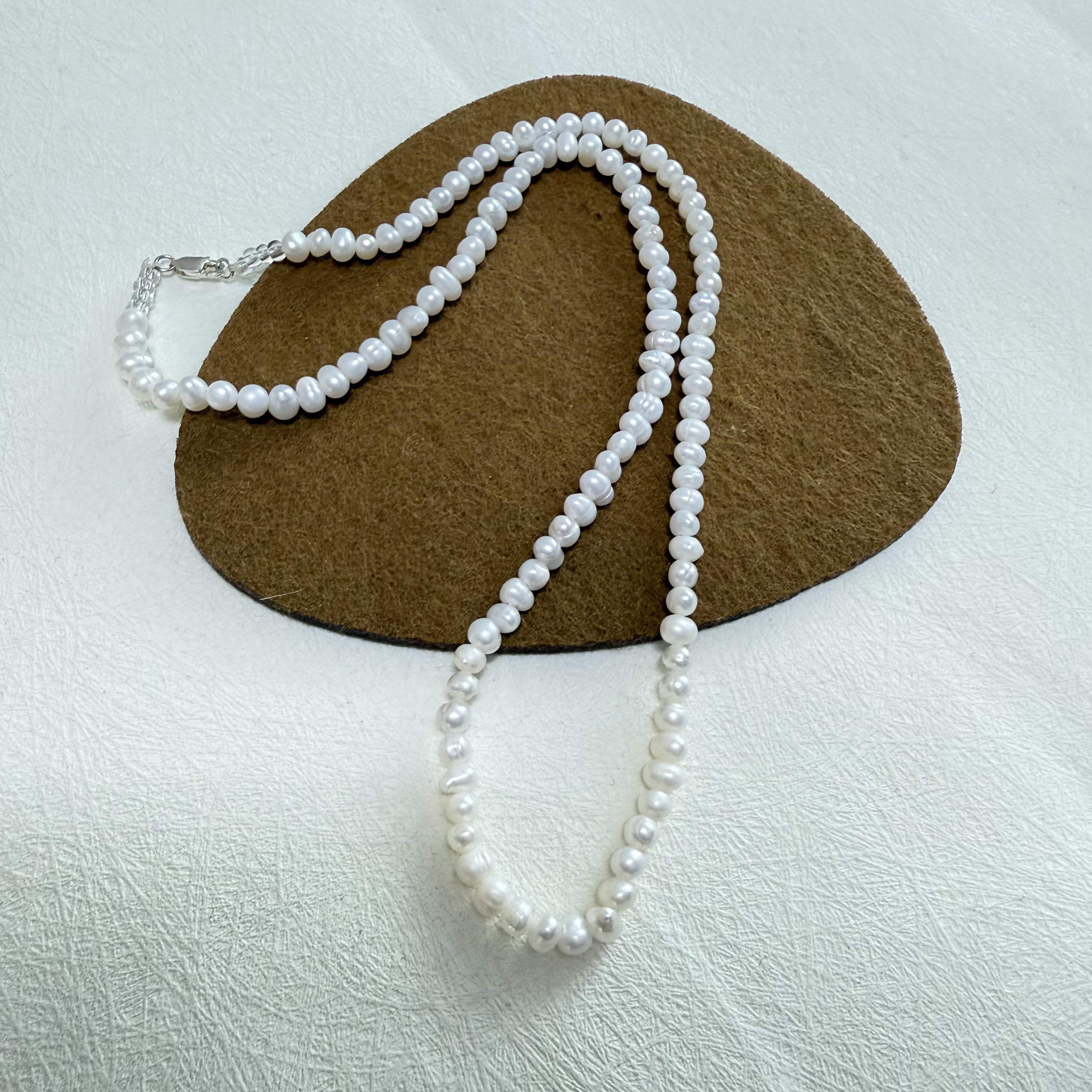 链子925银 小珍珠、连接处纯银