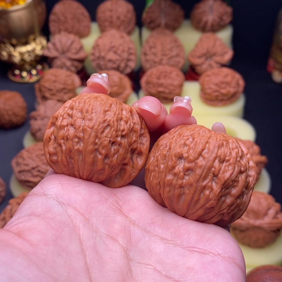 把件文玩核桃武*铁锤40尺头茬精对