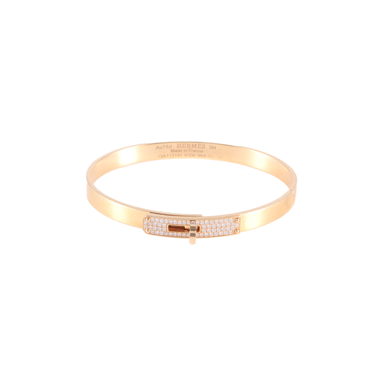 95新 Hermes/爱马仕 【小花念念】KELLY 18K金手镯 SH 玫瑰金