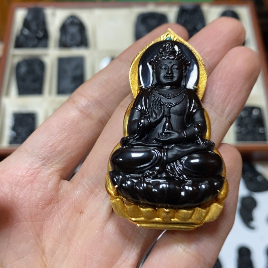 *****翡翠18K金镶嵌吊坠(赠链)