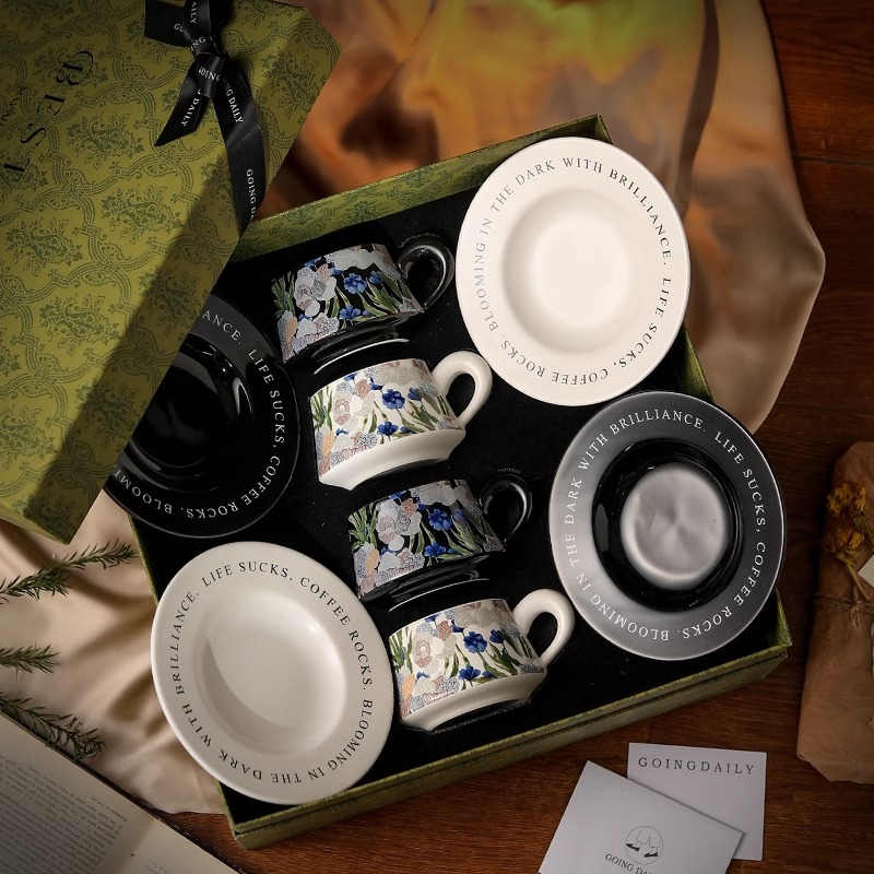 GoingDaily咖啡杯生日礼盒装高档精致杯碟套装高级伴手礼情侣对杯