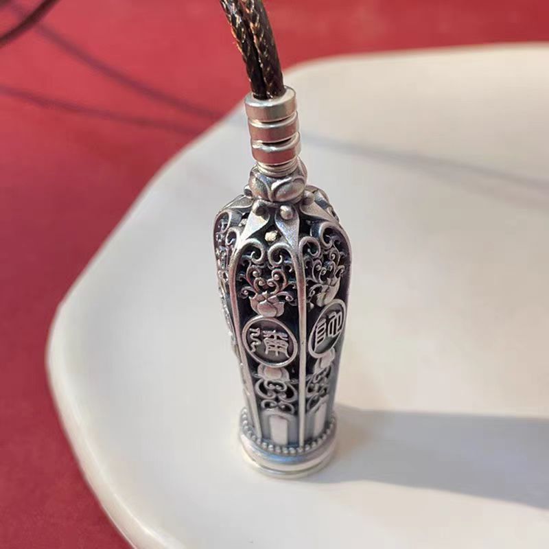 吊坠足银 【如意】足银999宝瓶观音随身佛吊坠高档送礼复古个性项坠