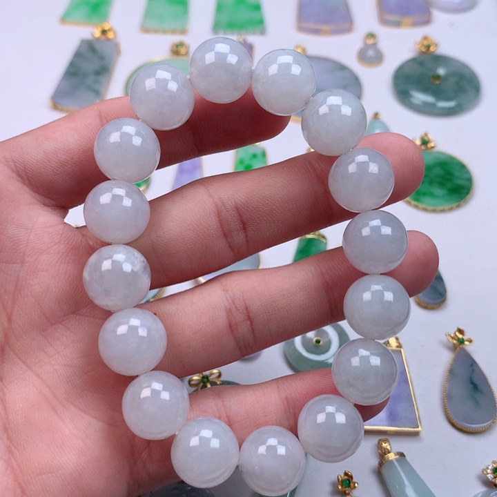 翡翠颈饰未镶嵌天然翡翠a货