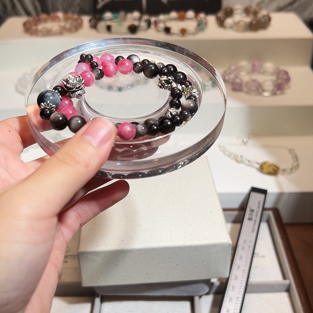合金手链烟晶双全
