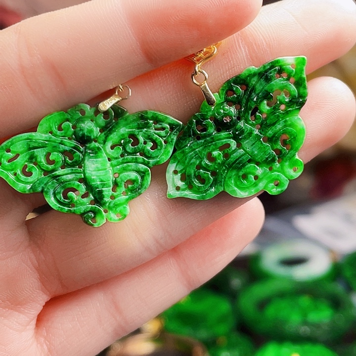 翡翠银S925镶嵌颈饰