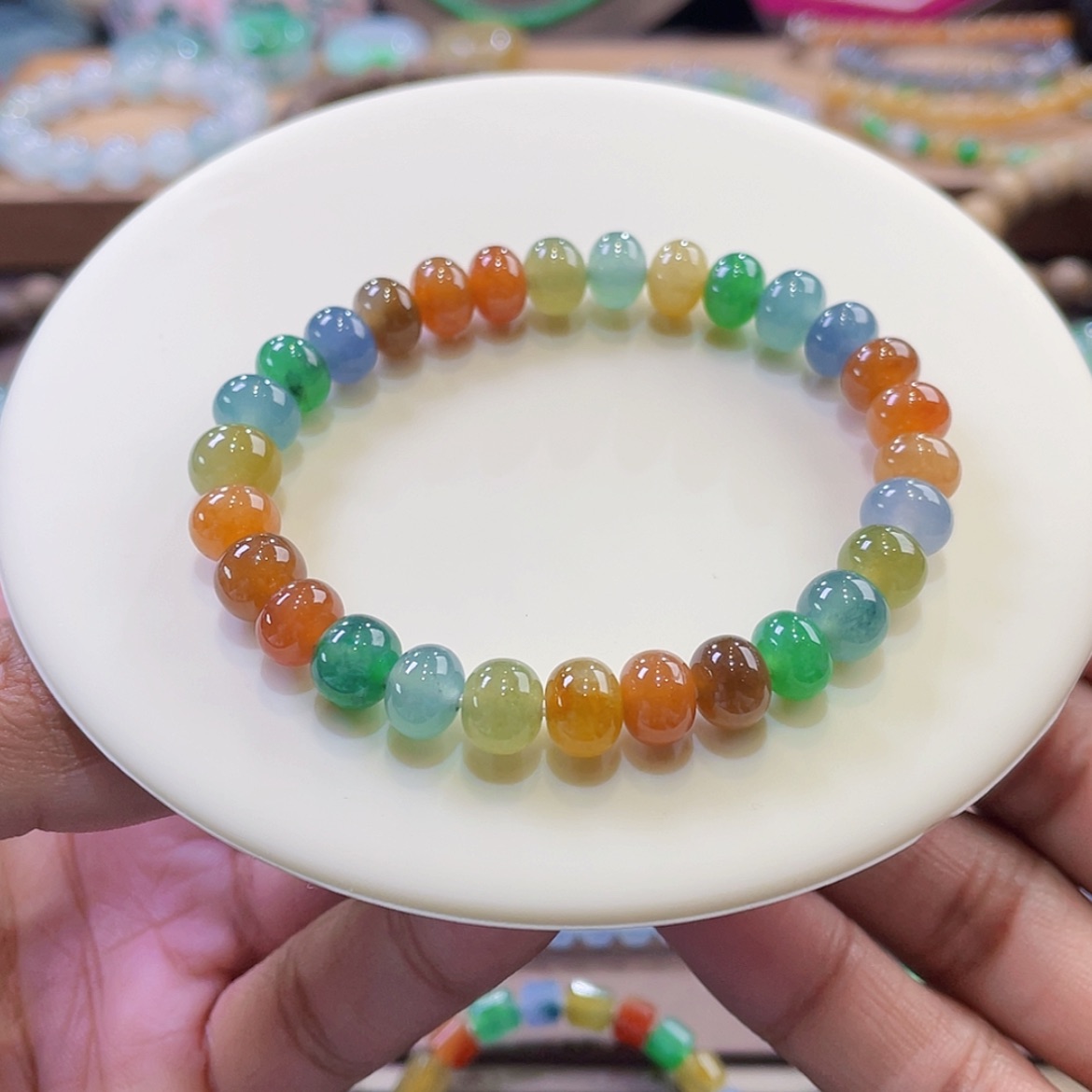 【闪购商品】翡翠颈饰未镶嵌彩虹色