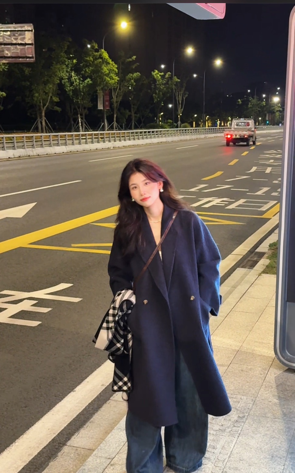 羊绒大衣秋冬双面长款显瘦气质百搭韩版休闲大衣2537 