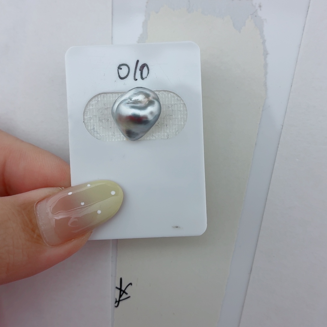 海水珍珠裸珠海水珍珠大溪地铂金灰keshi裸珠