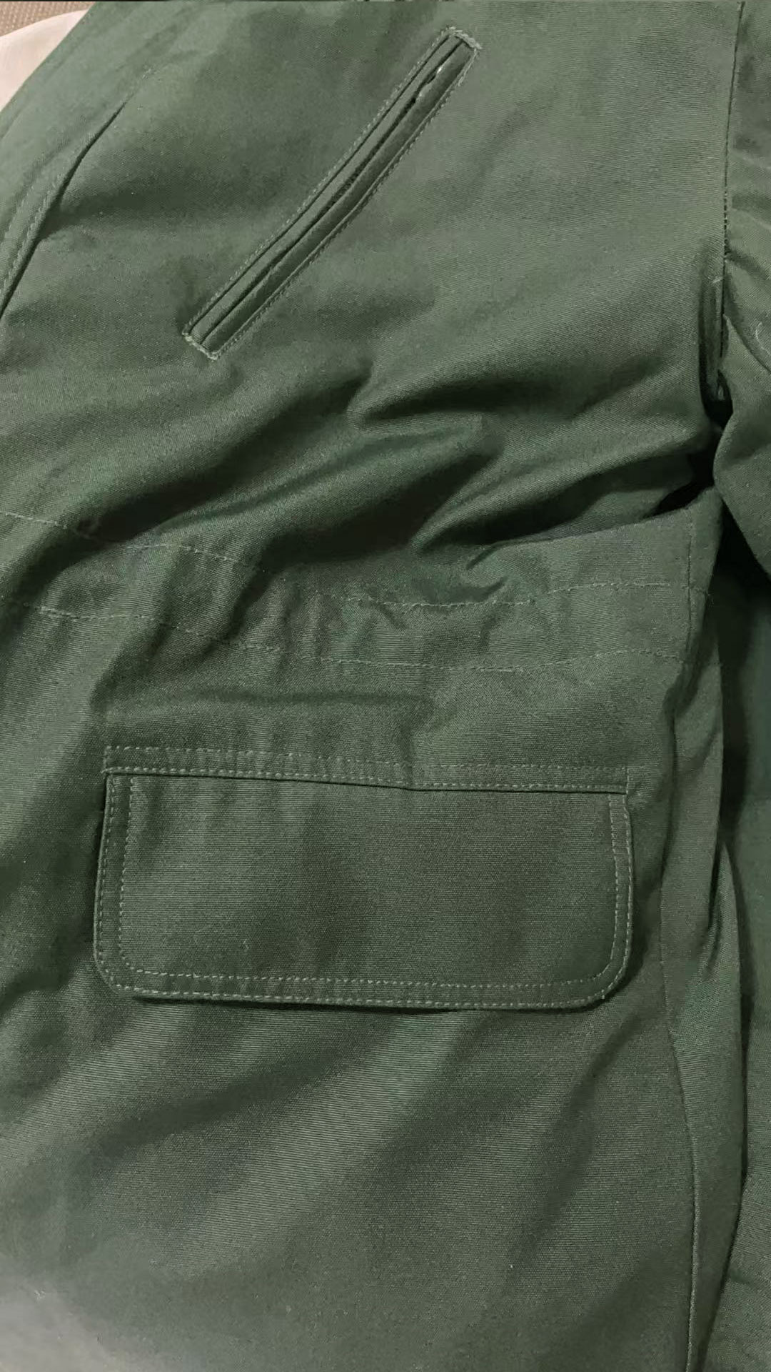 【干】绿色棉大衣加厚保暖