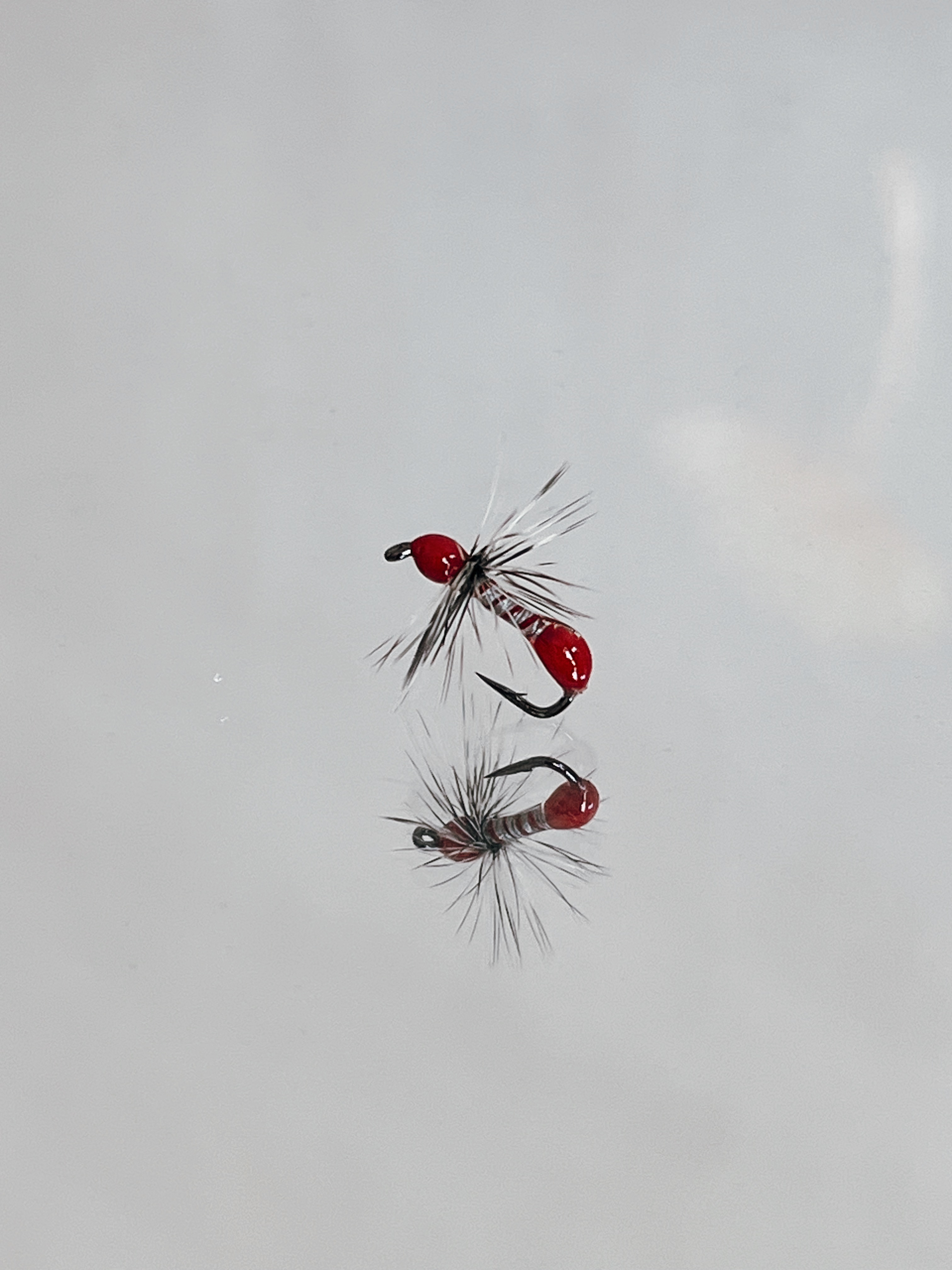 新款火蚁路亚微物蓑羽飞蝇钩适用于马口白条桃花溪哥等路亚假饵