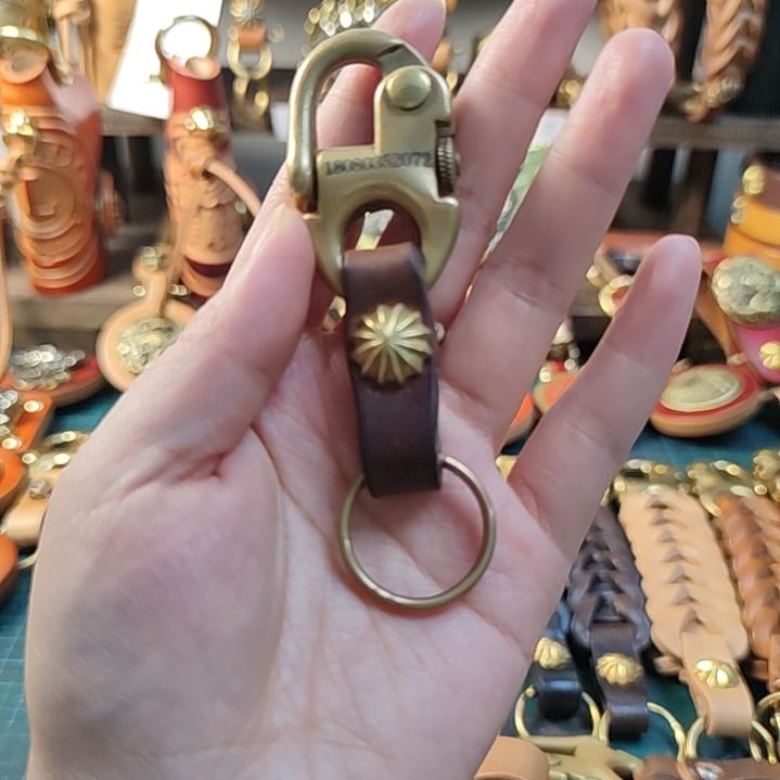 铜铁合金类海军钩太阳花钥匙扣加马蹄扣
