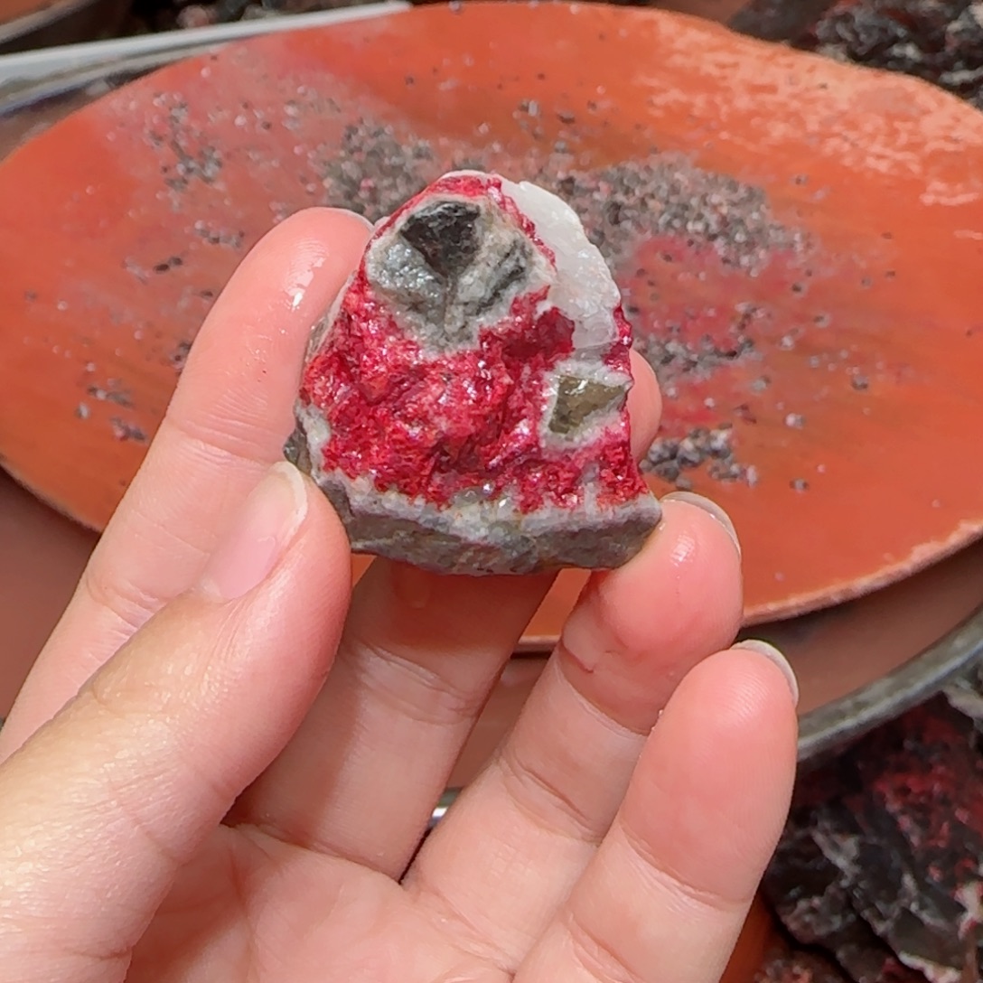 小***粒天然辰砂朱砂毛石头20