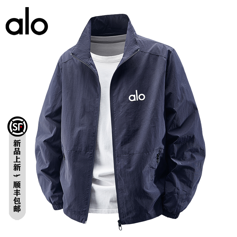 【官方奥特莱斯】品牌折扣 alo潮牌 秋大码外套休闲商务立领夹克男