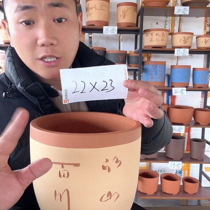 紫砂龙蛋盆2号1111