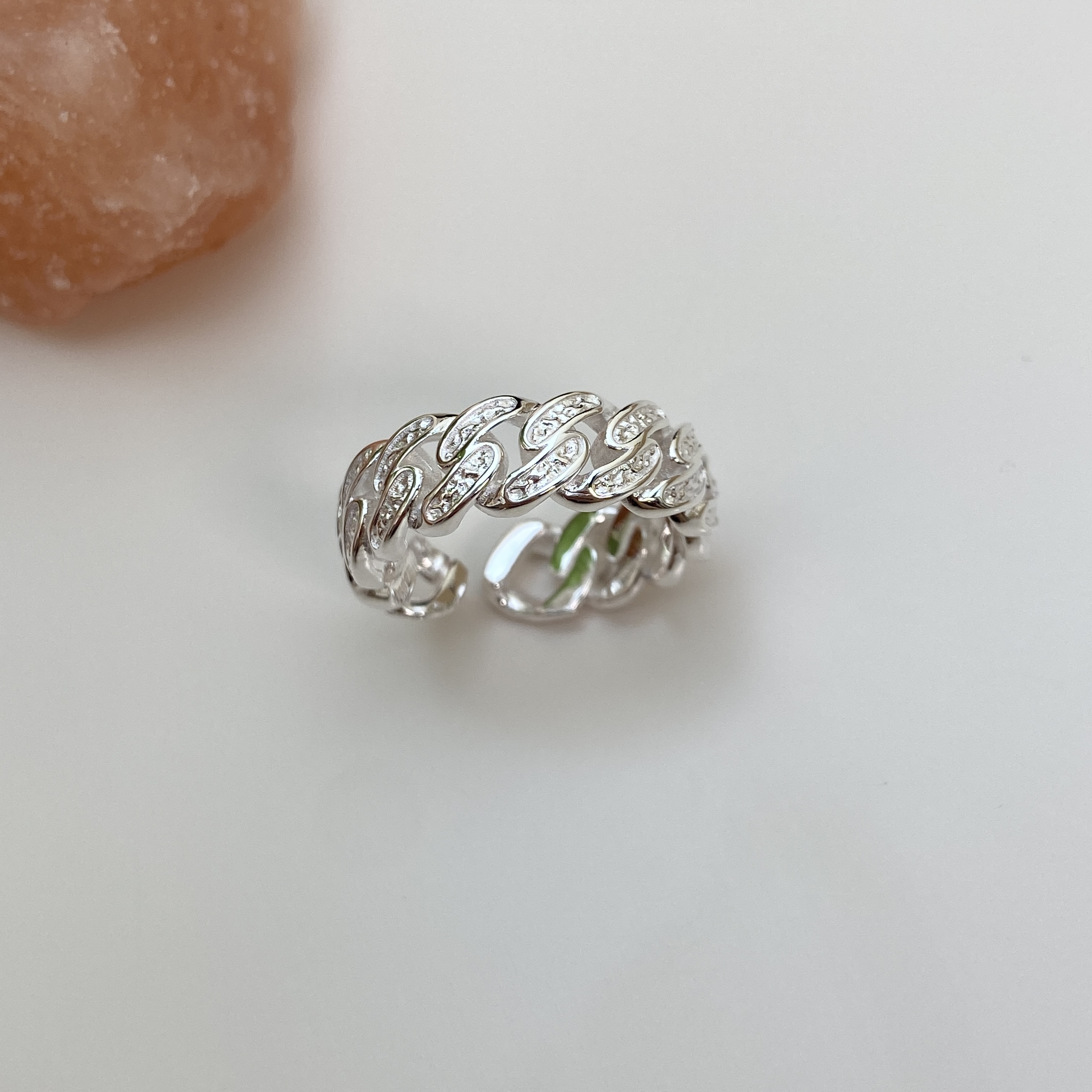 925银戒指 《光的礼物》轻奢时尚小众编织镂空精致个性气质戒指