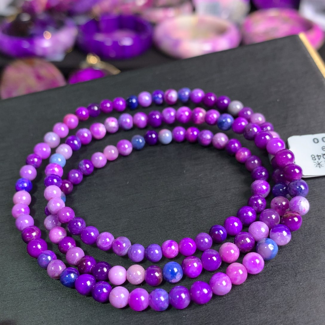 苏纪石（舒俱来）樱花紫多圈未镶嵌