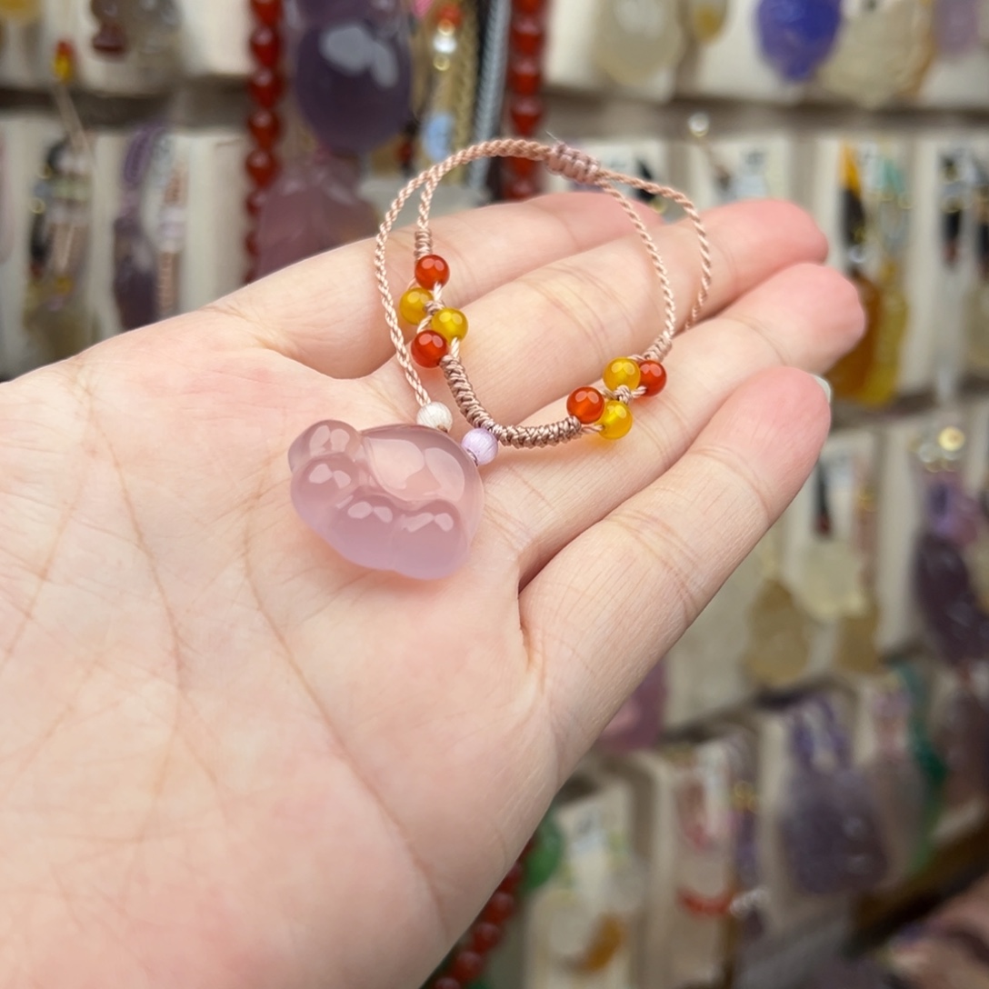 玛瑙/玉髓未镶嵌吊坠(赠链)