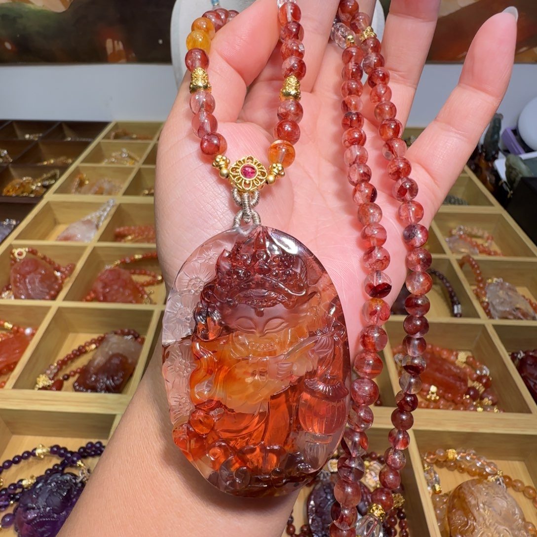 水晶颈饰未镶嵌九尾狐