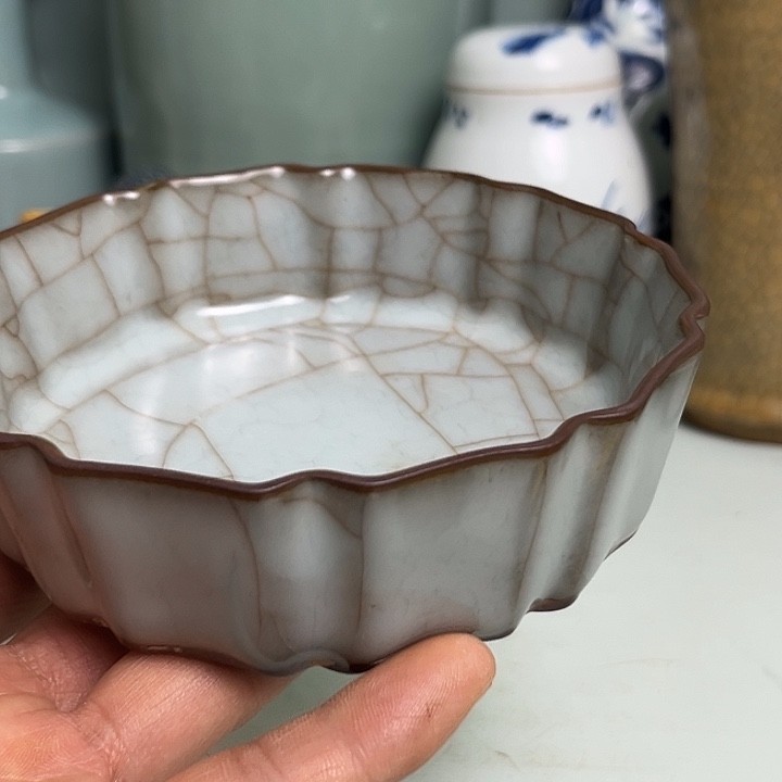 云***海摆件陶景德镇白釉洗