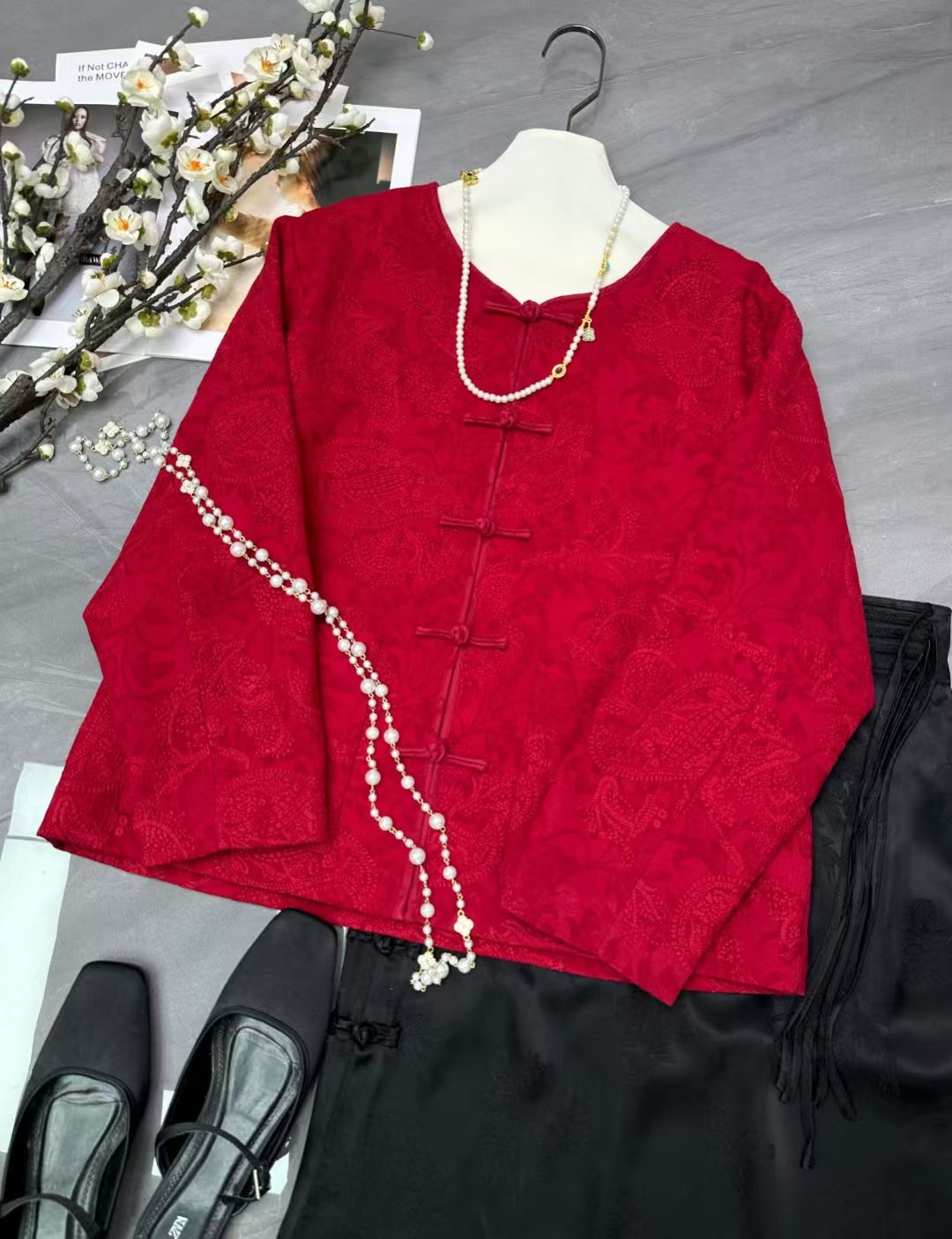 『国色天香』新中式国风气质穿搭款重工刺绣贵气外套