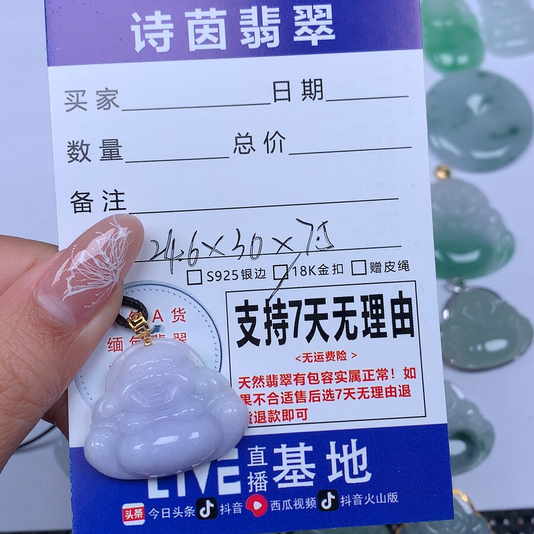 翡翠颈饰未镶嵌天然