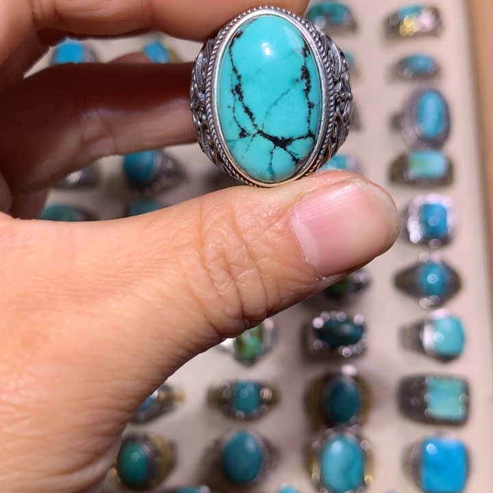 绿松石银S925镶嵌颈饰