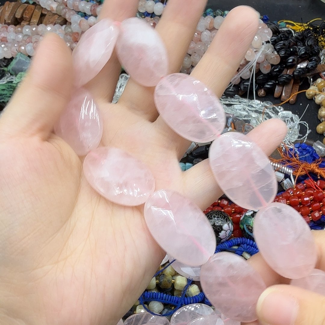 未镶嵌水晶珠宝半成品20×30马粉切面一条