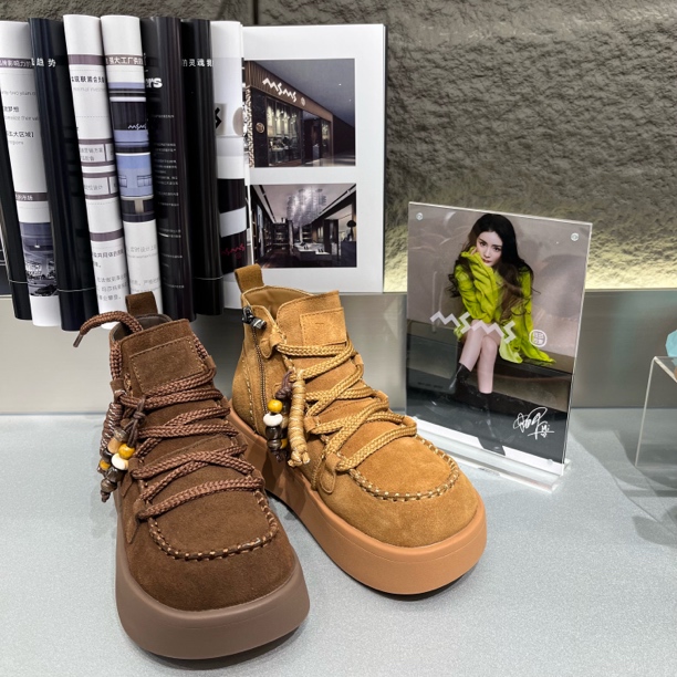 316-10玛莎玛索2025冬季新款牛皮绒里休闲高休波西米亚风